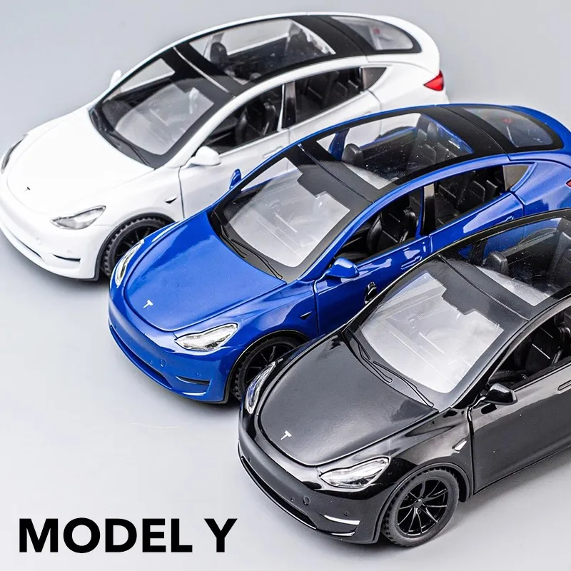 

1:32 Model Y New Energy Alloy Car Model Diecast Metal Car Model Simulation Sound and Light Collection Childrens Toys Gift
