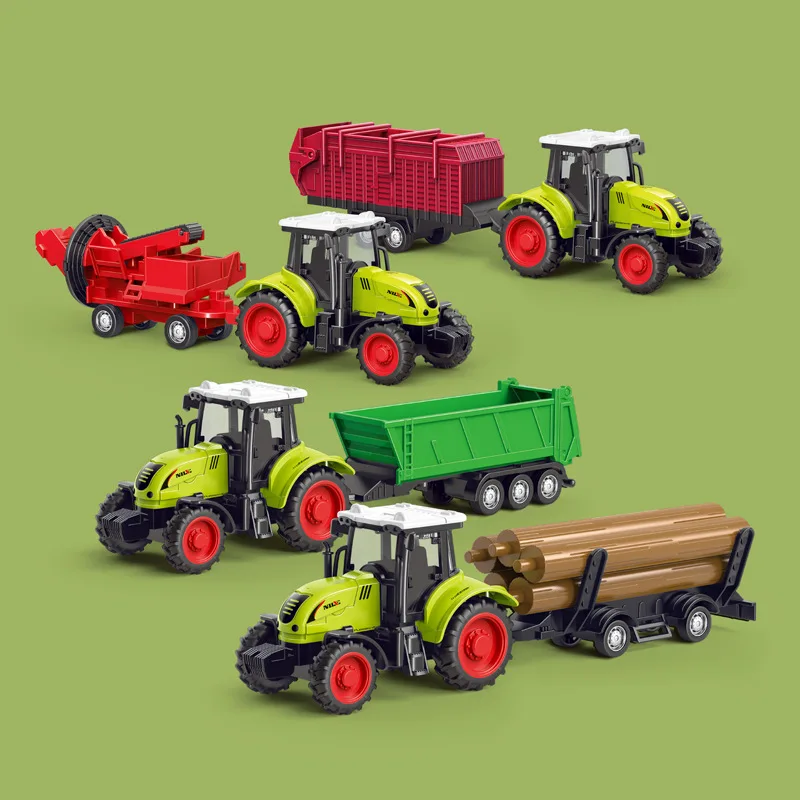 New Inertia Car Toy Model Simulation Farm Engineering Vehicle Truck Rice Truck Farmer Gliding Car Toys for Kids Puzzle Toys Gift