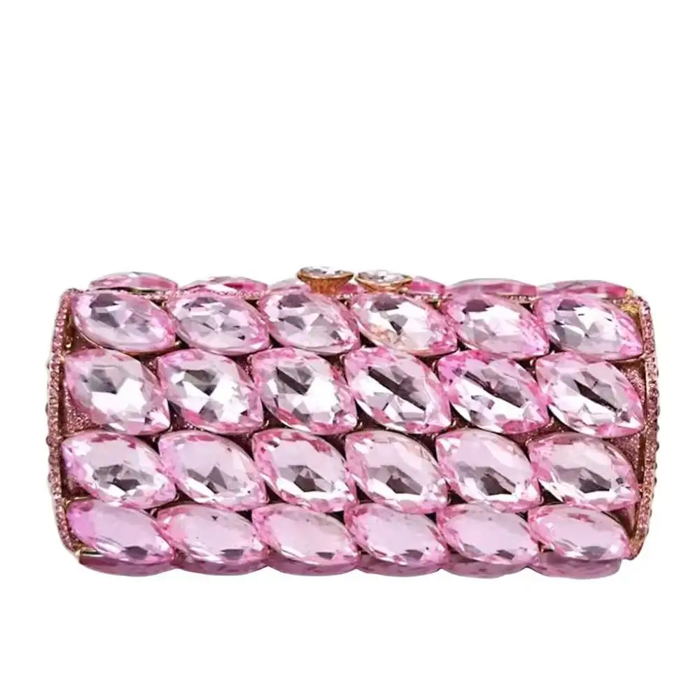 

Clutch Light Luxury Rhinestone Cylinder Diamond Portable Banquet Women's Bag