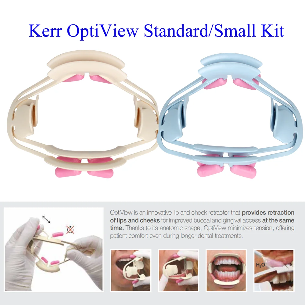 2 Pcs/Box Dental Kerr HAWE OptiView Lip and Cheek Retractor Standard or Small Kit Original Orthodontic Tools for Dental Clinic