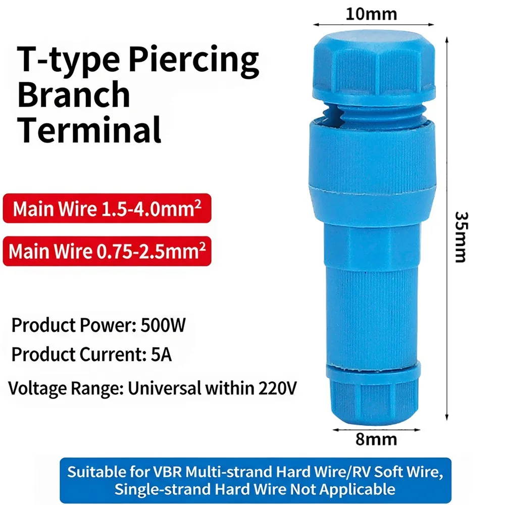 Piercing Type Fastlock Piercing Terminal Waterproof Low Voltage Quick Connector 220V 10A Quick Crimp Piercing Connector