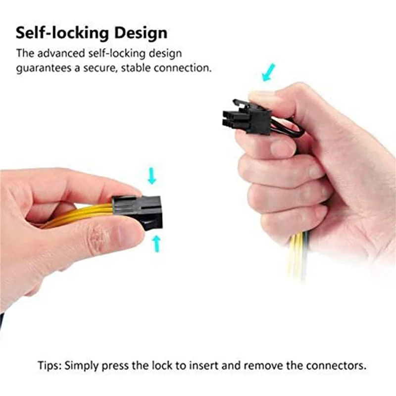 2X 8Pin إلى المزدوج 8Pin(6 + 2) كابل الطاقة GPU كابل الطاقة ل تسلا K80 M40 M60 P40 P100-N25R