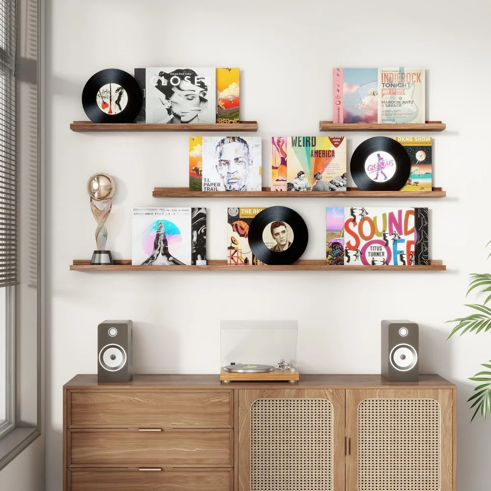 رف حافة الصور، مجموعة أرفف عائمة مكونة من 2، أرفف كتب حضانة كبيرة بطول 56 بوصة لتخزين الألعاب، جدار رف كتب للأطفال #2