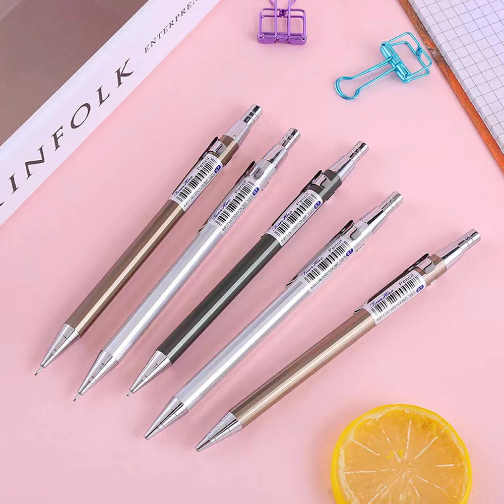 

36Pcs/lot Metal Mechanical Pencil 0.5mm/0.7mm Lead Refill Student Writing Stationery Automatic Pencils Office School Supplies