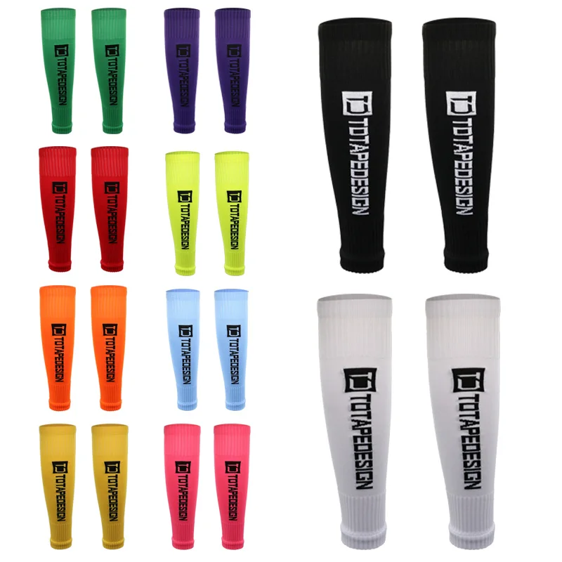 5 pairs New Football Socks Shin Pads Leg Cover Men Women Grip Cutsocks