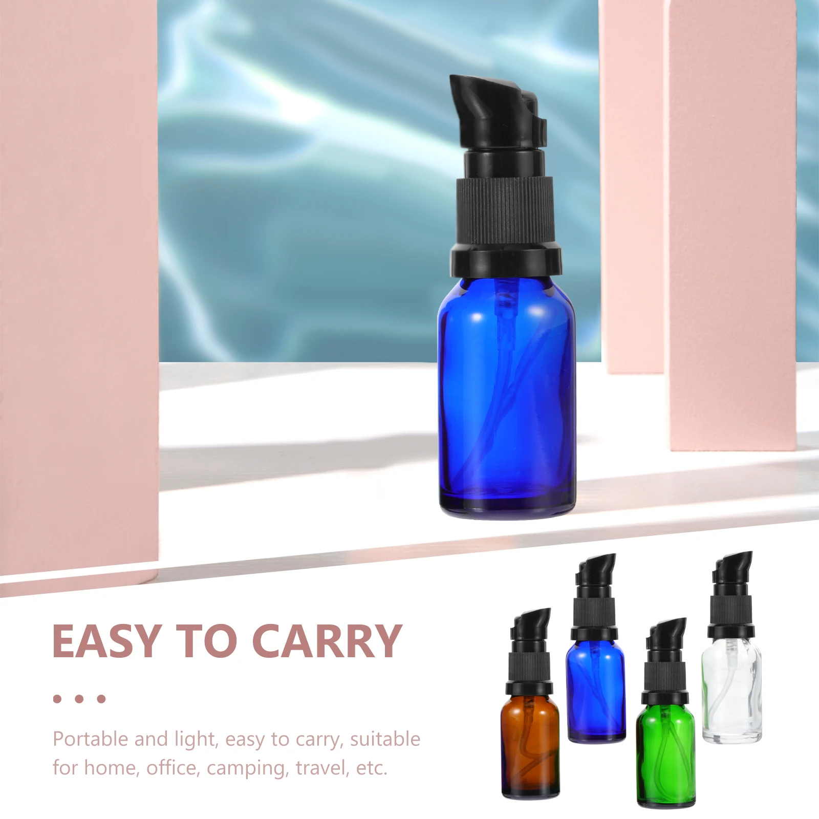 

20Pcs Essential Oil Glass Bottles Travel Size Containers for Lotion Shampoo Cosmetics Refillable Sub Bottles Leakproof Portable