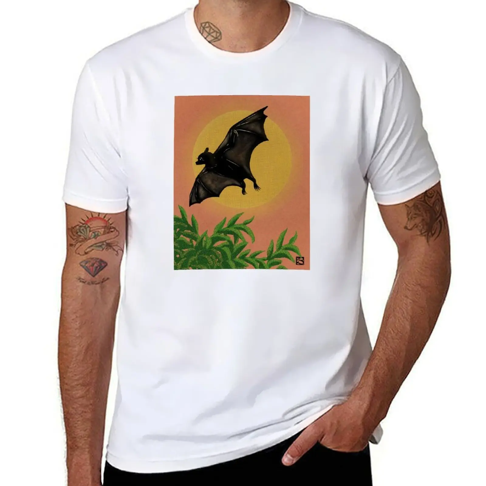 

Sunset and Pteropus T-Shirt t shirt man luxury cotton t shirt man T-Shirt