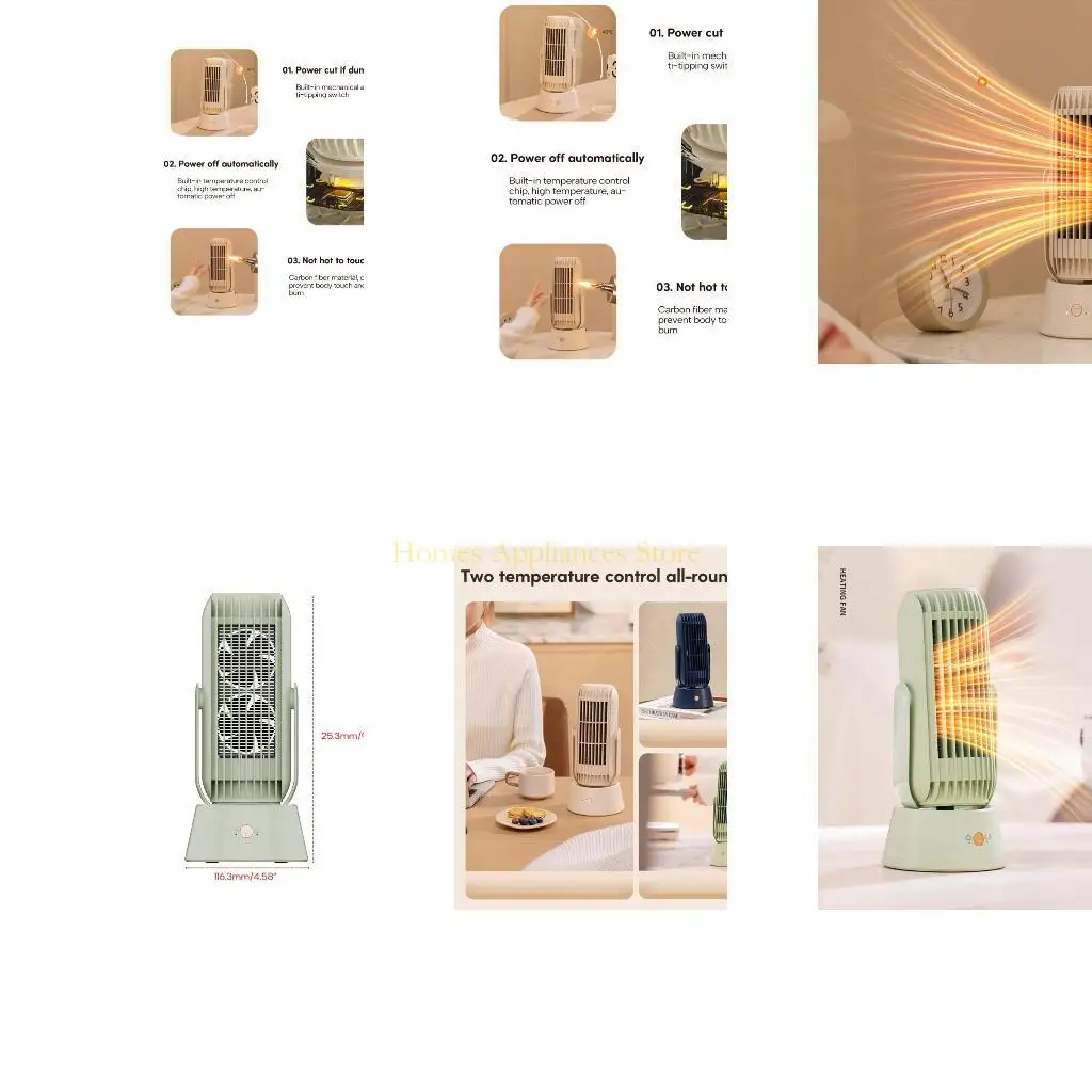 

D0AB Электрический нагреватель вентилятора пульт дистанционного управления керамический нагреватель 800 Вт с таймером 90 ° 2