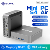 SOYO M4 Air Mini PC Intel 13th Gen Alder Lake N95 CPU 16GB RAM 512GB M.2 SSD WiFi5 BT5.0 Windows 11 Pro Mini Desktop Computer