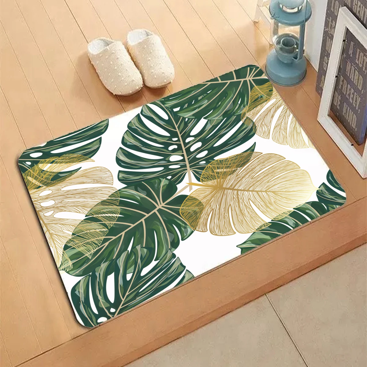 Leaf feather geometry Pattern Carpet Entrance Doormat Non-slip Living Room Kitchen Bedroom Decor Rug Floor Mats Home Decor