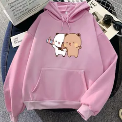 Bubu And Dudu Panda Bear Cute Printed Men Women Couple Sweatshirts Plus Size Hoodie Female Autumn Winter Warm Streetwear