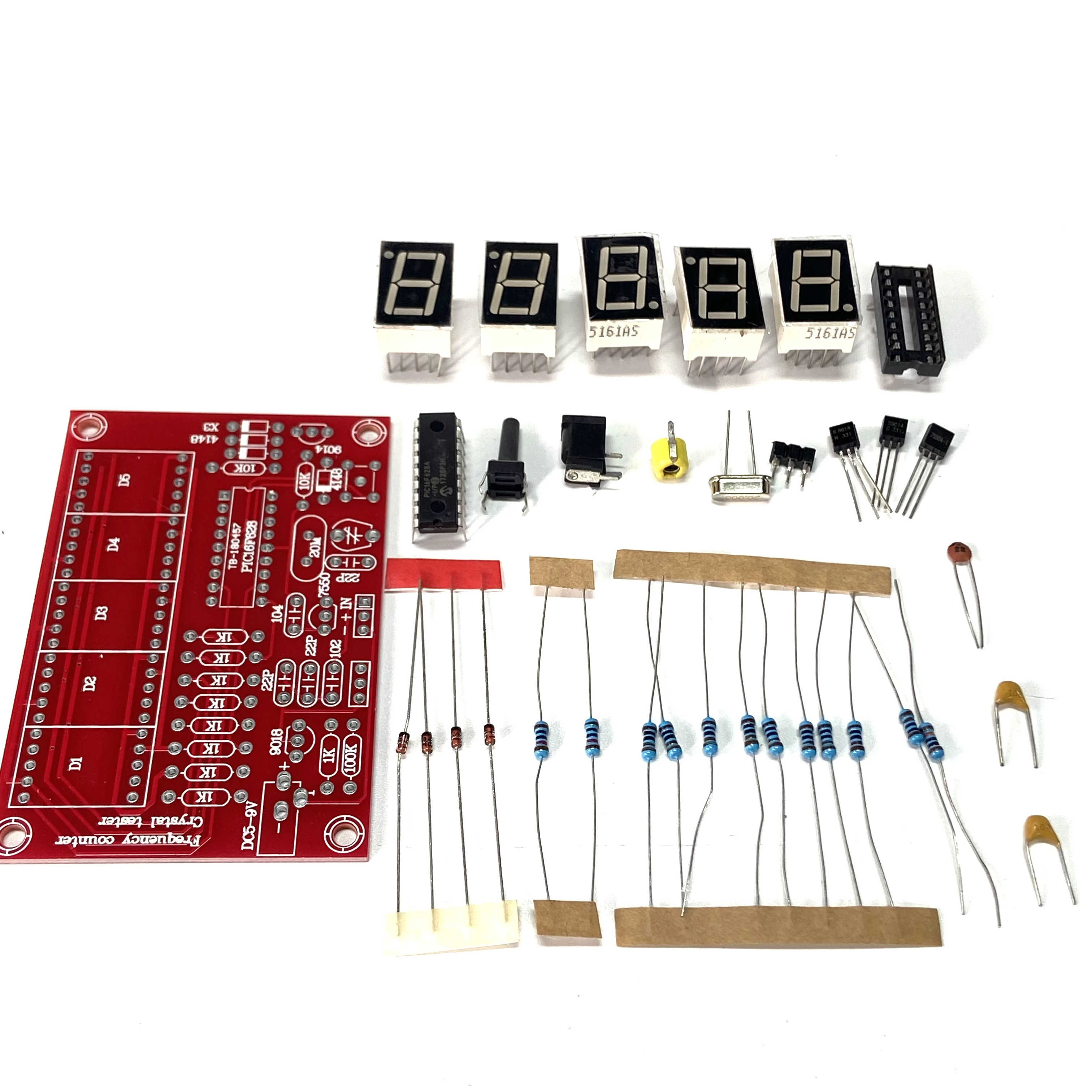 DIY 키트 1Hz-50MHz 주파수 측정기 크리스탈 측정 주파수 측정, 5 자리 디지털 튜브 디스플레이 DIY 키트