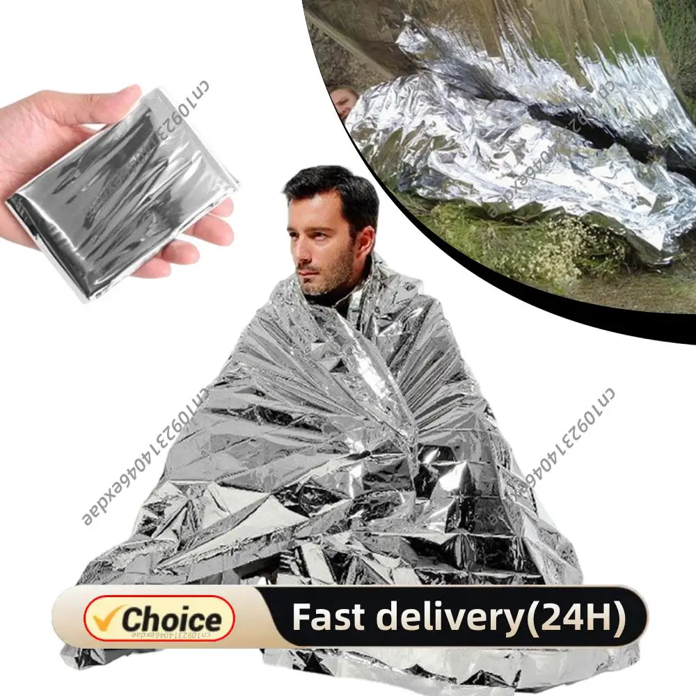 130x210cm Gigantic Space Blanket Keeps You Warm Waterproof Blankets Emergency Supplies Silver Foil Blanket for Outdoors Camping