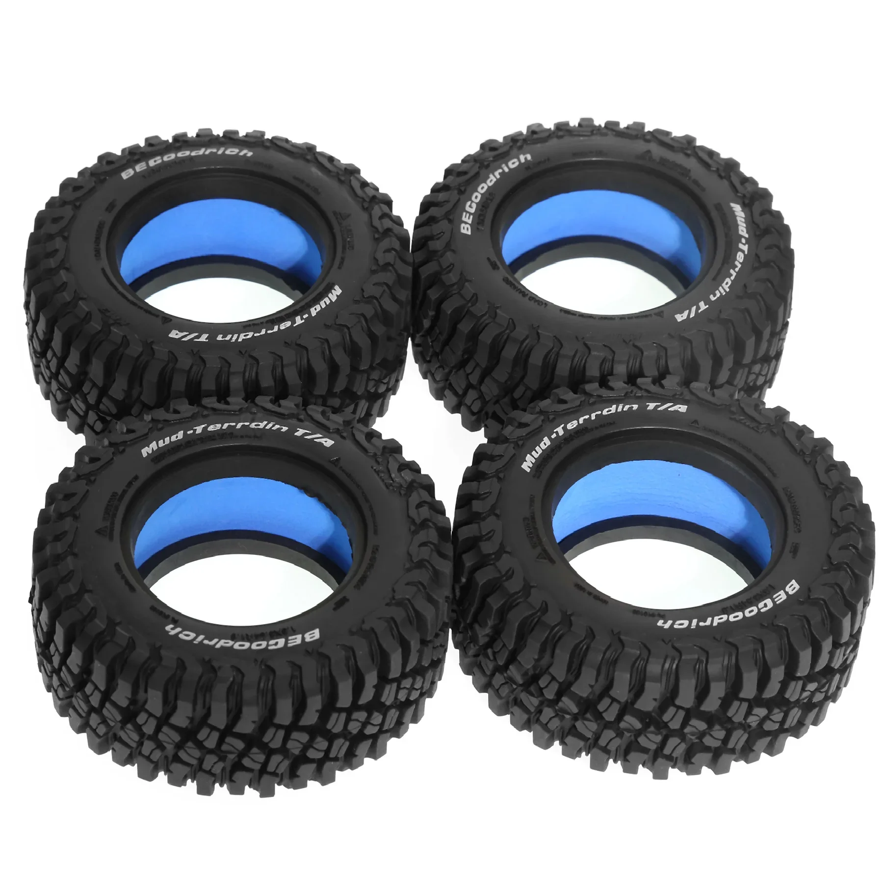 1/4PCS 1.9 Inch RC Crawler Tires 90x36mm, Compatible with Axial SCX10 MJX H12Y+ Tamiya CC01 WLtoys, for 1/10 1/12 Off-Road Truck