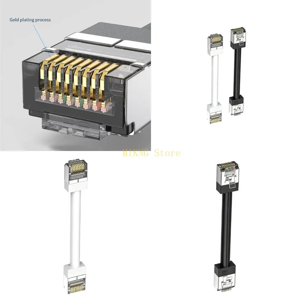 Short Ethernet Cable RJ45 0.15M with Inner Structure for TV Computer and Wall Side Device Placement Daily Best Sale