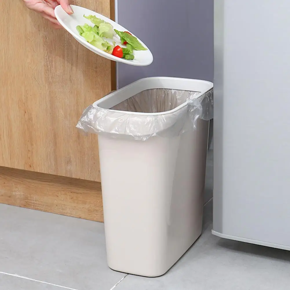 

Narrow Design Trash Bin Elegant Slim Bathroom Trash Bin with Capacity High Durability Decorative Garbage Container for Easy