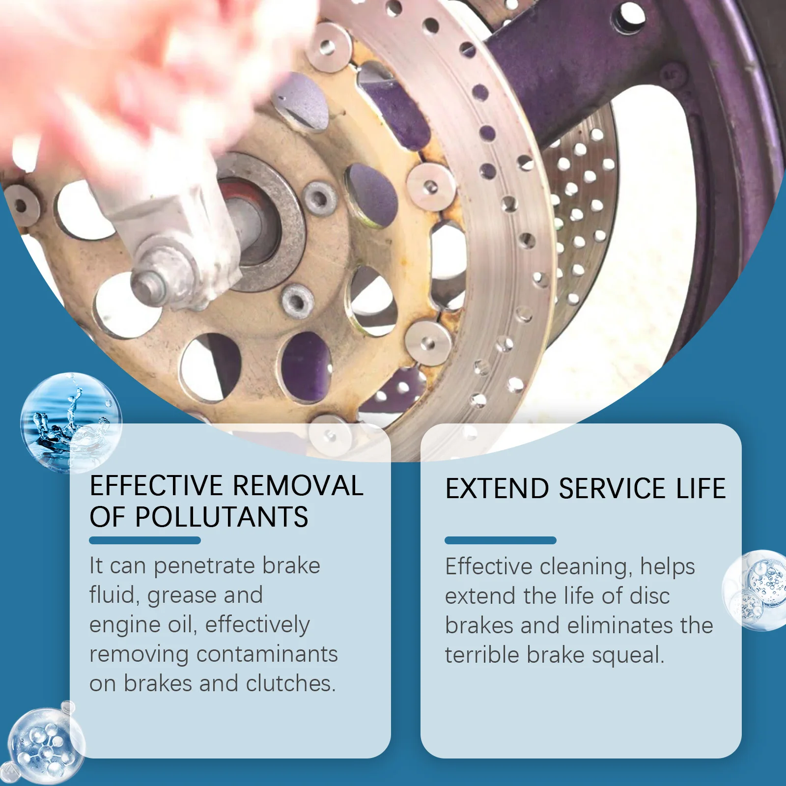 Brake Cleaner Spray Brake Parts Degreaser Dust Remover Disc Cleaner Prevents Noise Corrosion Inhibitor Fast Evaporating 100ml