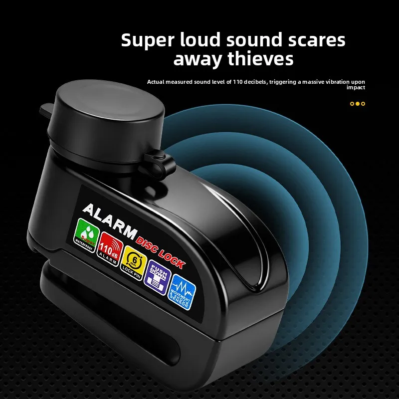 Bicycle Disc Brake Lock Alarm, Electric Vehicle Lock, Motorcycle Brake Disc Anti-theft Lock, Riding Equipment view 5