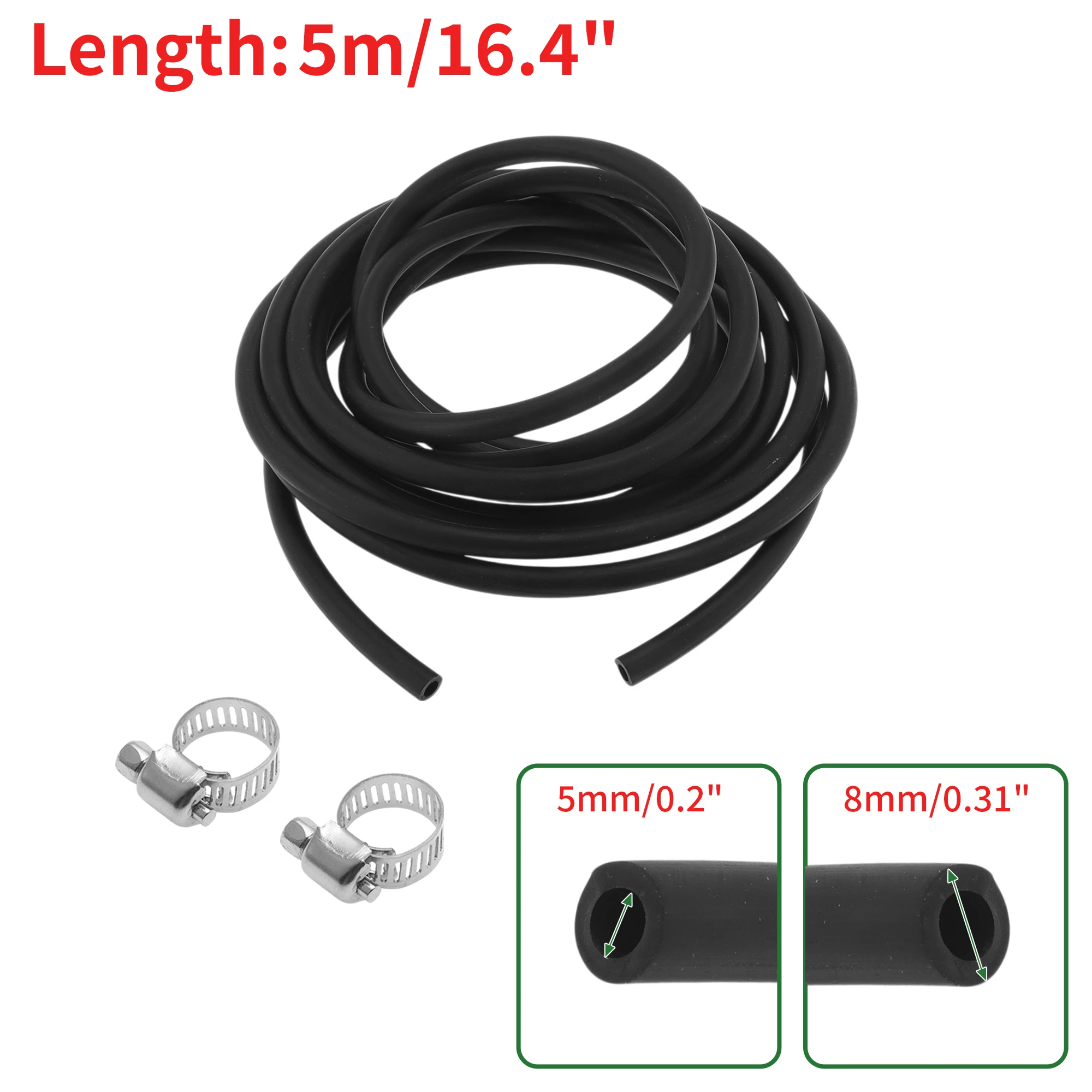 

UXCELL Lubricating Oil Hoses 5x8mm 5m Water Hose Pipe Tubing