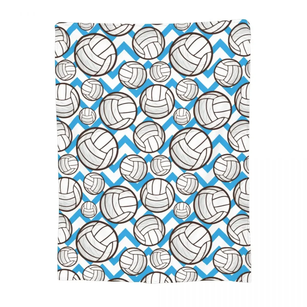 

Volleyball Lover Player Throw Blanket Flannel Summer Home Volley Ball Design Throw Blankets Cozy Warm for Car Bedspread