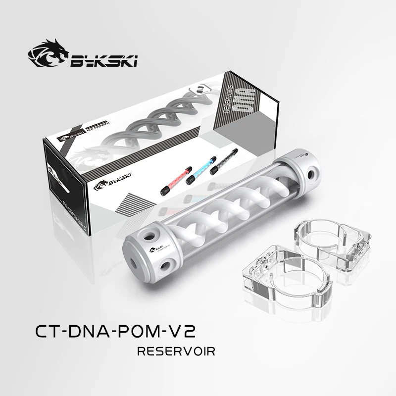 

Bykski CT-DNA-POM-V2 T-virus DNA Cylindrical Tank White POM Reservoir PC Water Cooling Water Tank RGB 12V/5V 190/260mm