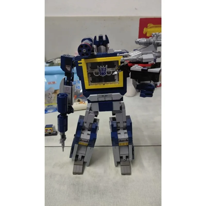 1505 peças blocos de construção criativos modelo robô azul, como presentes de aniversário para crianças, ação de graças e presentes de natal