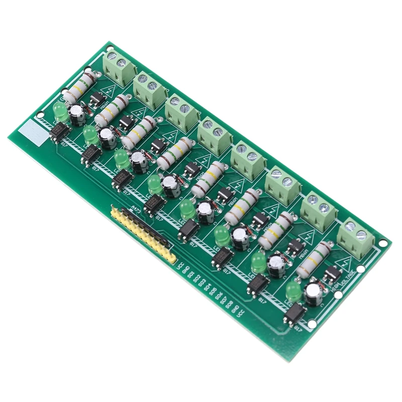 8 บิต AC 220V OPTOCOUPLER โมดูลแยกตรวจจับแรงดันไฟฟ้า BOARD Adaptive 3-5V สําหรับ PLC Isolamento Fotoaccoppiatore โมดูล