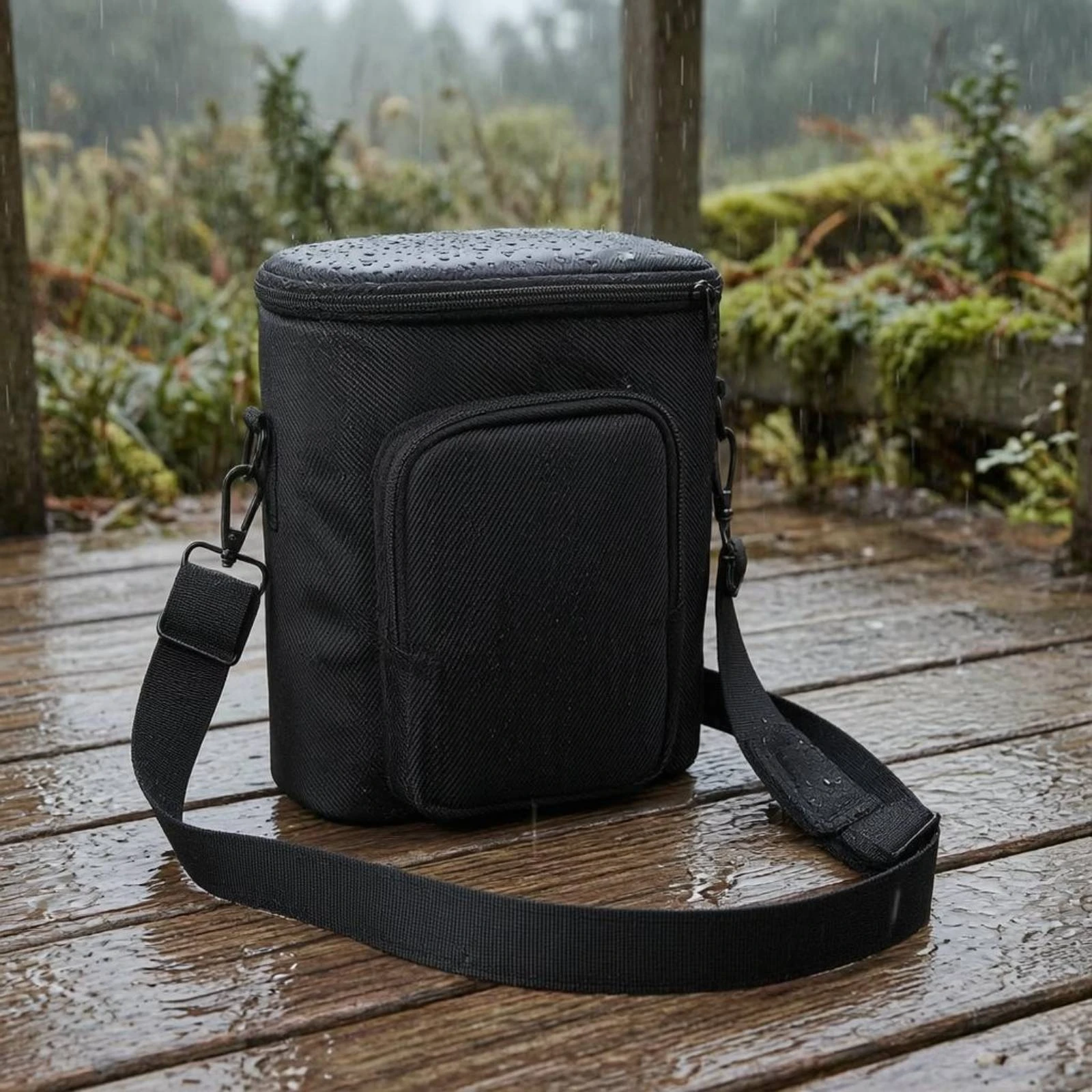 Binocular Shoulder Bag Adjustable Strap Binocular Carrying Bag Outdoor Gear Front Pocket Soft-Sided