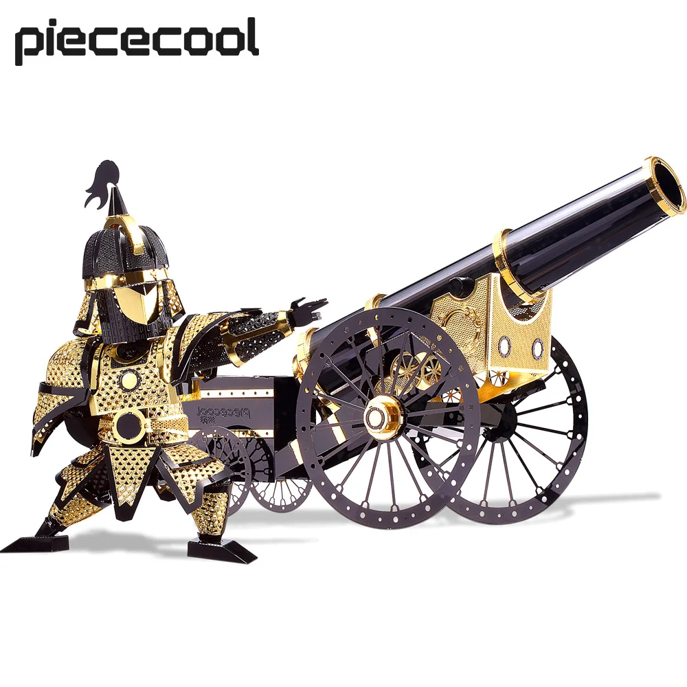 Piececool Model Building Kits Artilleryman Style 3D Puzzle Metal Jigsaw Assembly Model Kits DIY Toys for Teen Adult Gifts