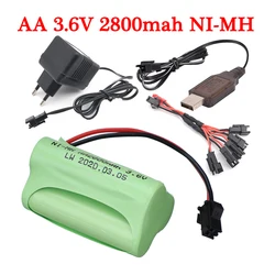 3.6V NI-MH Battery AA 2800mah 3.6V Rechargeable Batteries Pack For Rc Toys Racing Car Trucks Tanks Trains vehicle battery spare