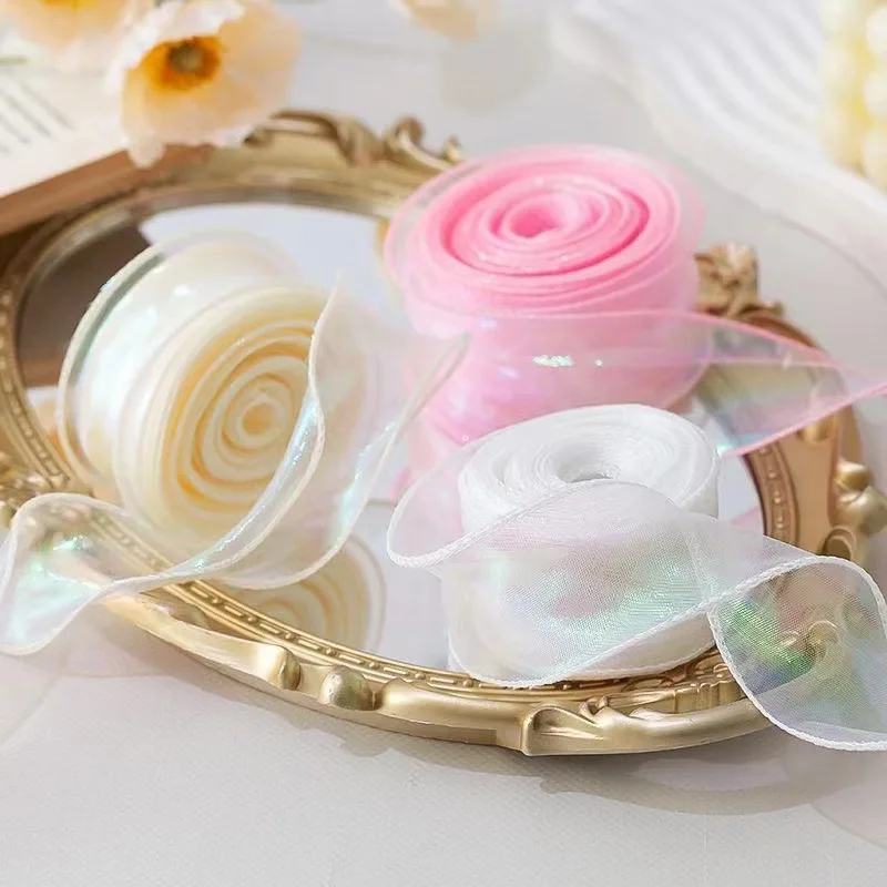 Fish Tail Yarn Ribbon, Wave Fringe Ribbon for Flower Bouquet Wrapping, Gift Box DIY Packaging Decorative Webbing Material