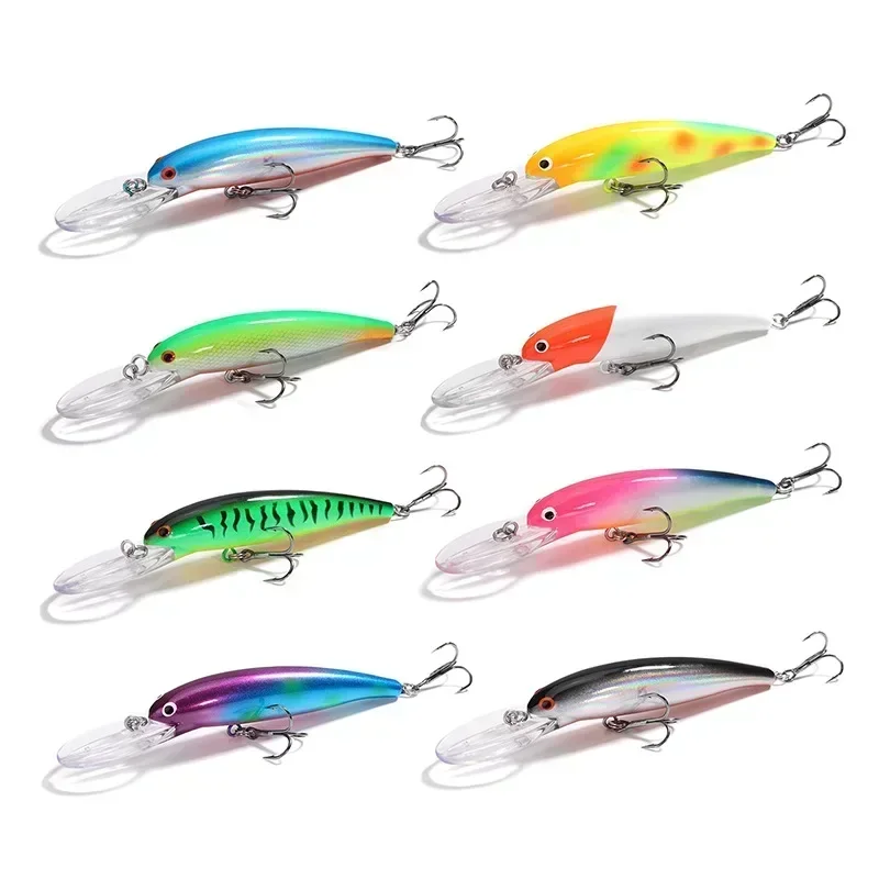 Minnow 90mm/12g Esche da pesca a lancio lungo Immersioni profonde Pesca in mare Crankabits duri Wobblers Ocean Boat Attrezzatura da pesca