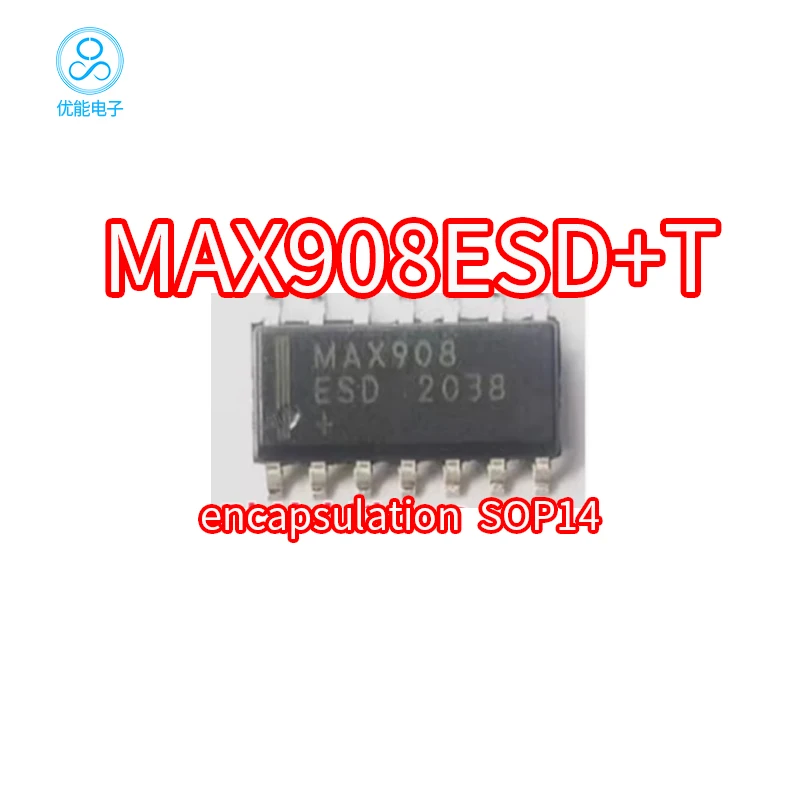 MAX908ESD + T MAX908ESD MAX908CSD SMT SOP14 رقاقة IC للمقارنة التناظرية
