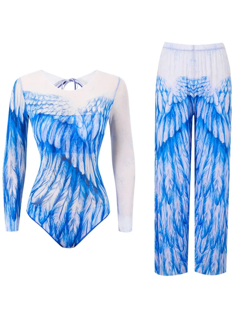 2 Piece Sets Mesh Swimwear And Panst Sexy Swimsuit Women Summer Bathing Suit Bikini Set Beach Cover Up Swimming Suit Купальник