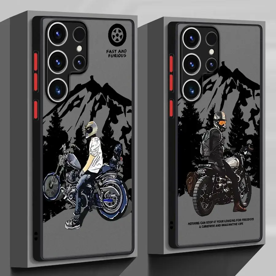 حافظة لهاتف سامسونج جالاكسي S8 S9 S21 FE S24 نوت 20 10 S23 Ultra S20 S22 Plus S25 غطاء ناعم تريند لركوب الدراجات عرض خلفي رائع #6