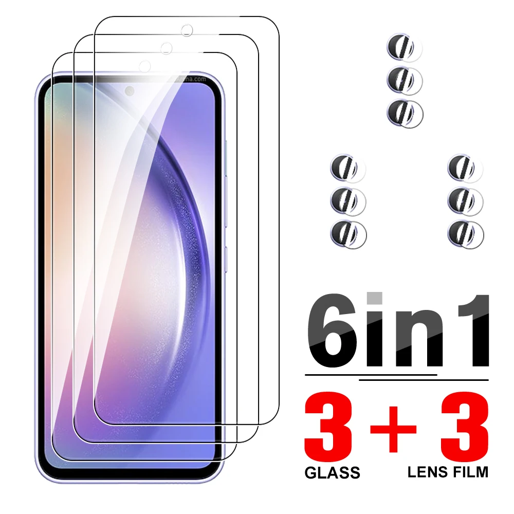 6in1 Camera Lens Protective Film For Samsung Galaxy A54 5G Tempered Glass Case Samsun A54 A 54 54A SamsungA54 phone glass Cover