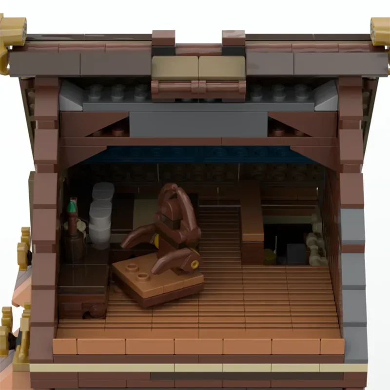 Street View Model Moc Building Blocks Viking Shop Model Technology Modular Brick DIY Assembly Construction Toy Holiday Gifts