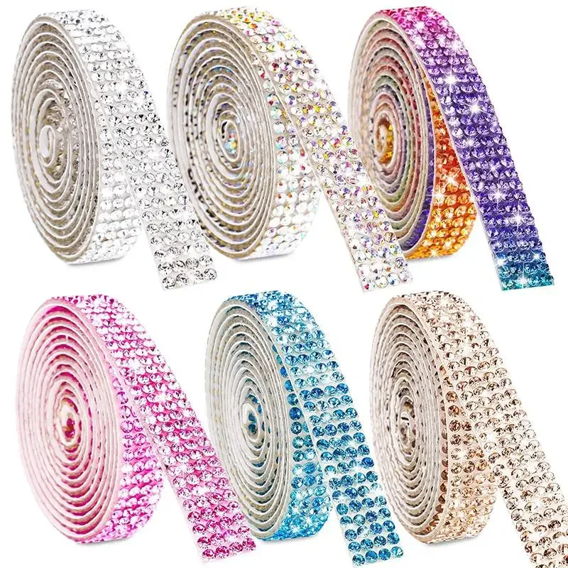 1 Yard selbstklebende Kristall-Strass-Aufkleber, Band, DIY-Aufkleber, Strasssteine, Kunsthandwerk, Autotelefon, Kleidung, Dekoration