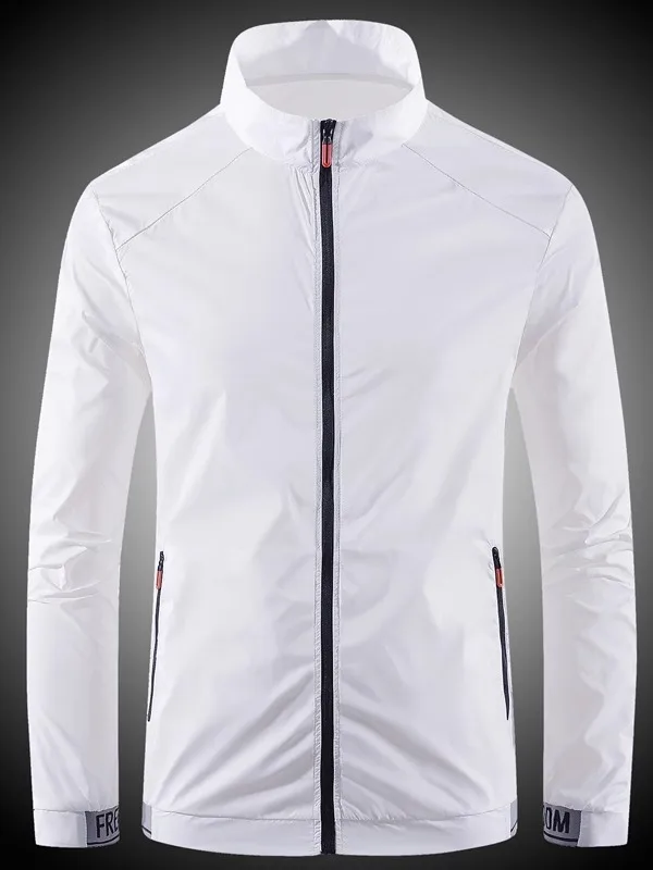 ملابس رجالية رفيعة للغاية من الحرير الجليدي بياقة واقفة للحماية من الشمس، ملابس صيفية للحماية من الأشعة فوق البنفسجية في الهواء الطلق، فضفاضة...