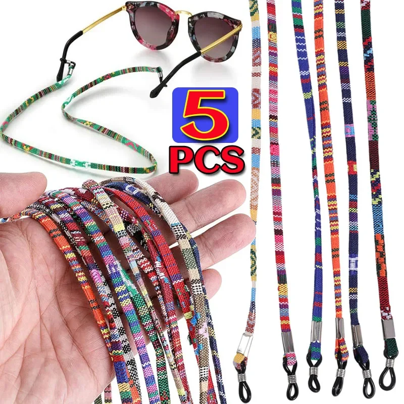 Bohemia Glasses Chain Reading Glasses Cord Holder Anti-lost Rope Vintage Colorful Neck Strap Rope Fashion Eyewear Accessories