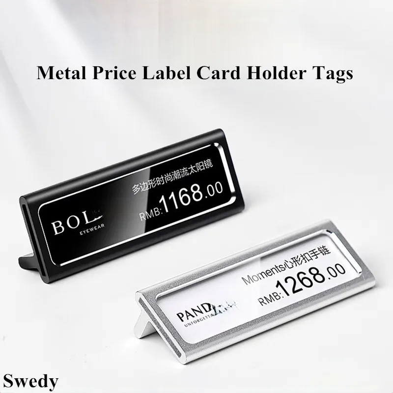 59x17mm Mini Metal Sale Price Label Card Tags Ticket Holder Data Paper Sign Holder Display Stand