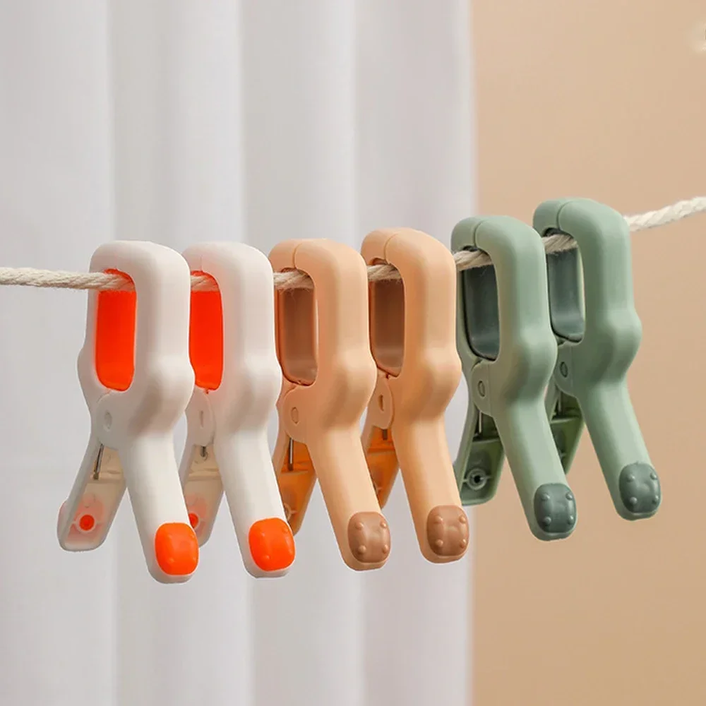 Strong Windproof Clothes Pegs Large Quilt Hanging Clips Beach Towel Clips Plastic Reusable Non-slip Fixed Drying Clothespins