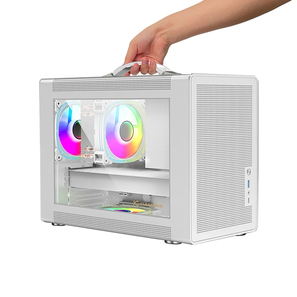 X-GAMERX P60 M-ATX حافظة كمبيوتر محمولة ITX اللوحة الأم ATX/SFX مصدر الطاقة دعم U3 Type-C سطح المكتب هيكل صغير صغير