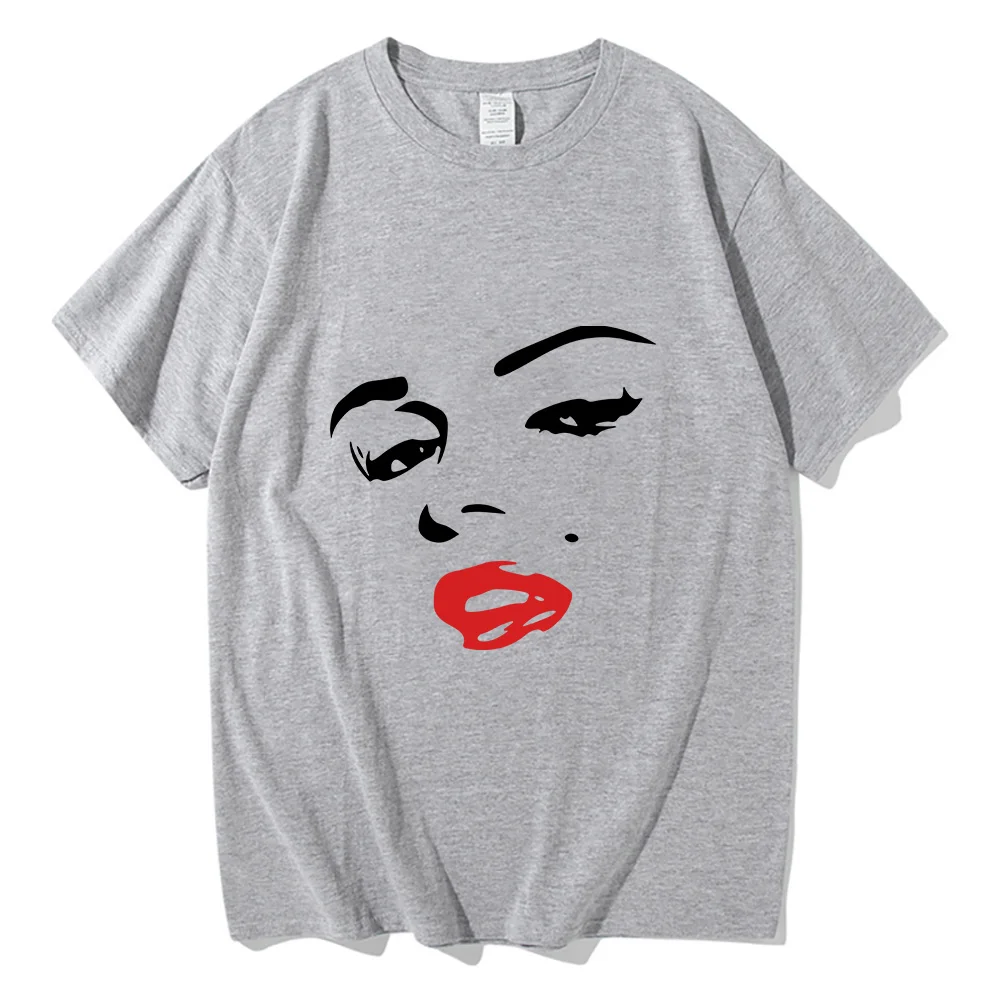 MarilynMonroe T-shirt Short Sleeve Fashion High Quality Tee-shirt Graphic Printing Cotton Tshirts Ropa Mujer Casual Tees Top