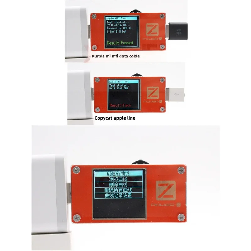 KT001 POWER-Z ChargerLAB kt001 usb tester cell phone test MFi identification PD decoy meter