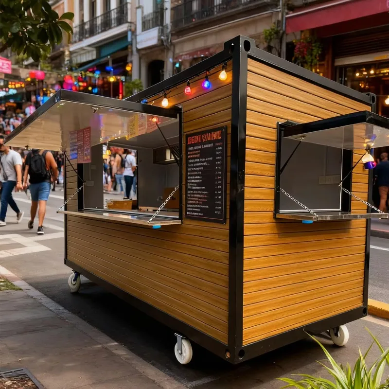 Popular Street Mobile Catering Trailer With Complete Kitchen Ideal For Various Snack And Beverage Business