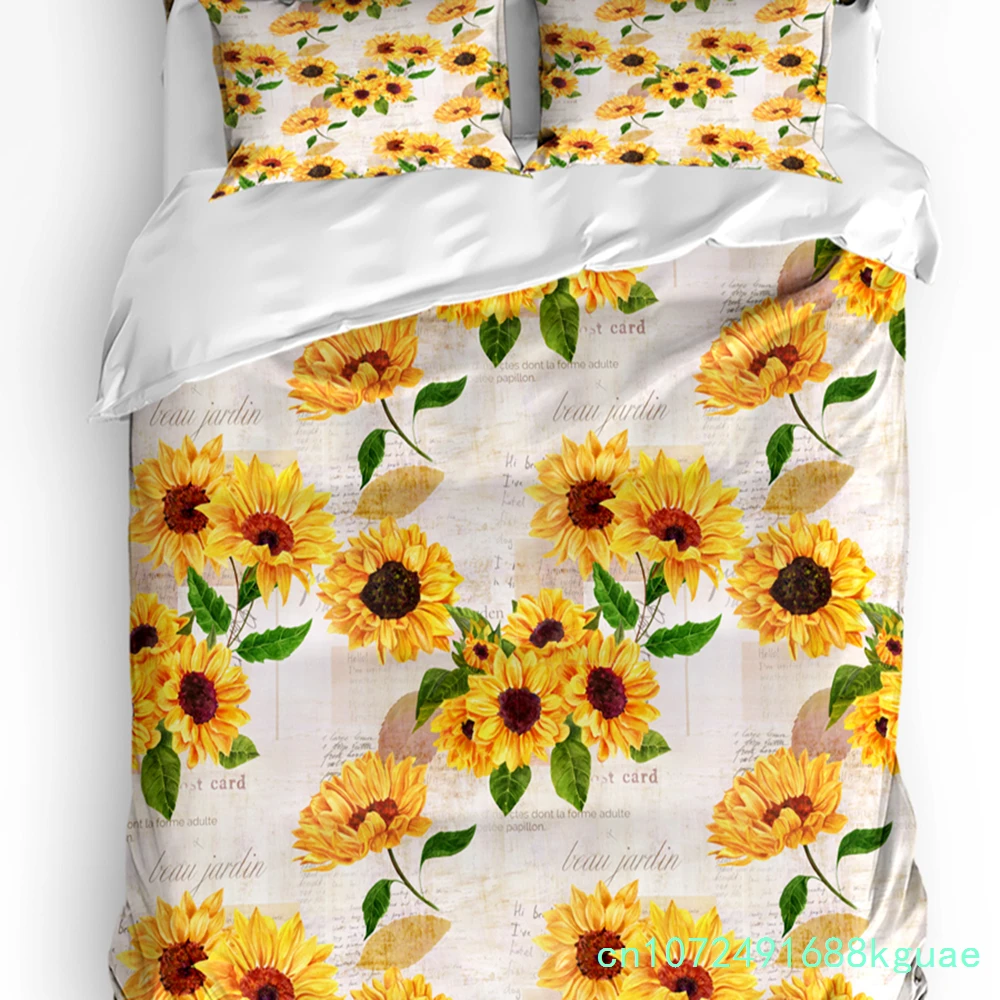 Tea Party Bedding Set For Bedroom Bed Home London Newspaper Inspired Background With Grung Duvet Cover Quilt Cover Pillowcase