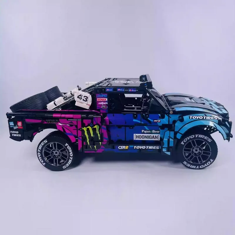 New BAJA TROPHY TRUCK Motor Fit MOC-113606 RC Remote Control Building Blocks Bricks Toys for Boy Kit Children Kid Birthday Gifts