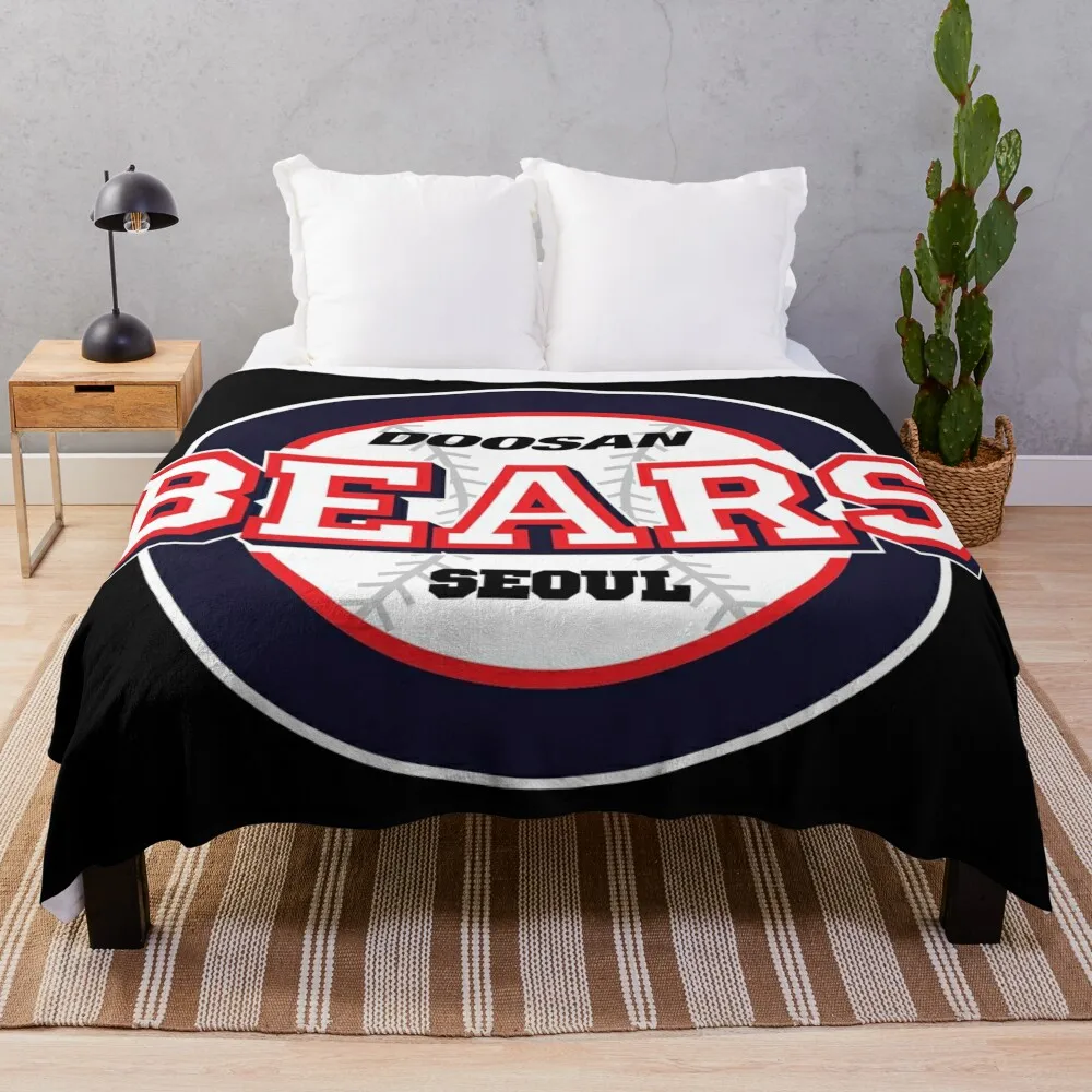 DOOSAN BEARS Throw Blanket valentine gift ideas Picnic Blanket