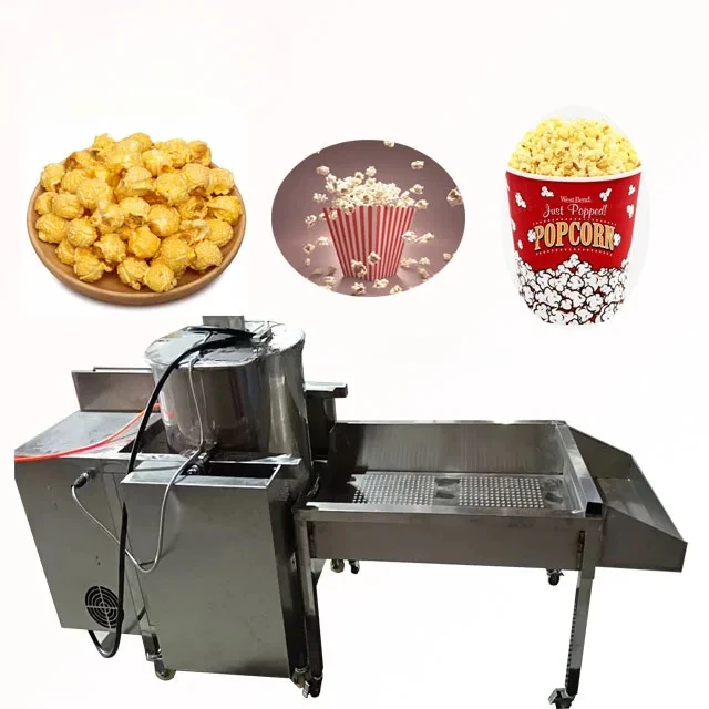 Industrial Full Automatic Caramel Sweet Popcorn Machines Commercial Snack Pop Kettle Corn